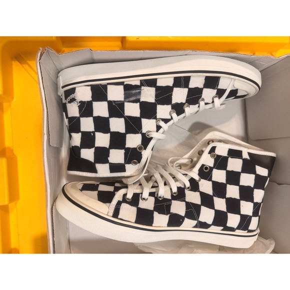 IRO Other - IRO Paris Currill Mens Checkerboard High Top Sneakers Black White EU 43 Spain